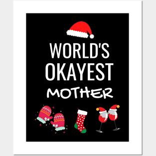 World's Okayest Mother Funny Tees, Funny Christmas Gifts Ideas for a Mother Posters and Art